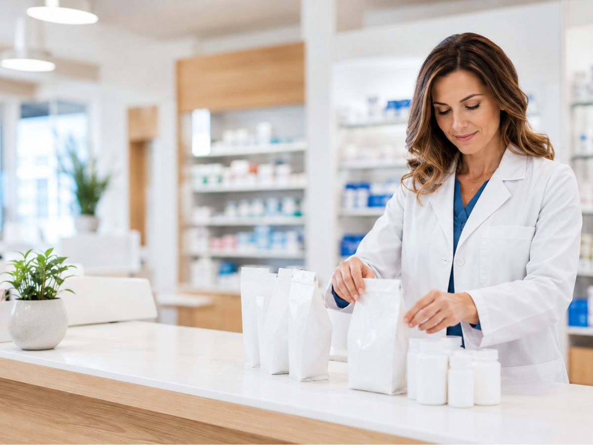 Apple Pharmacy prescription counter in Airdrie