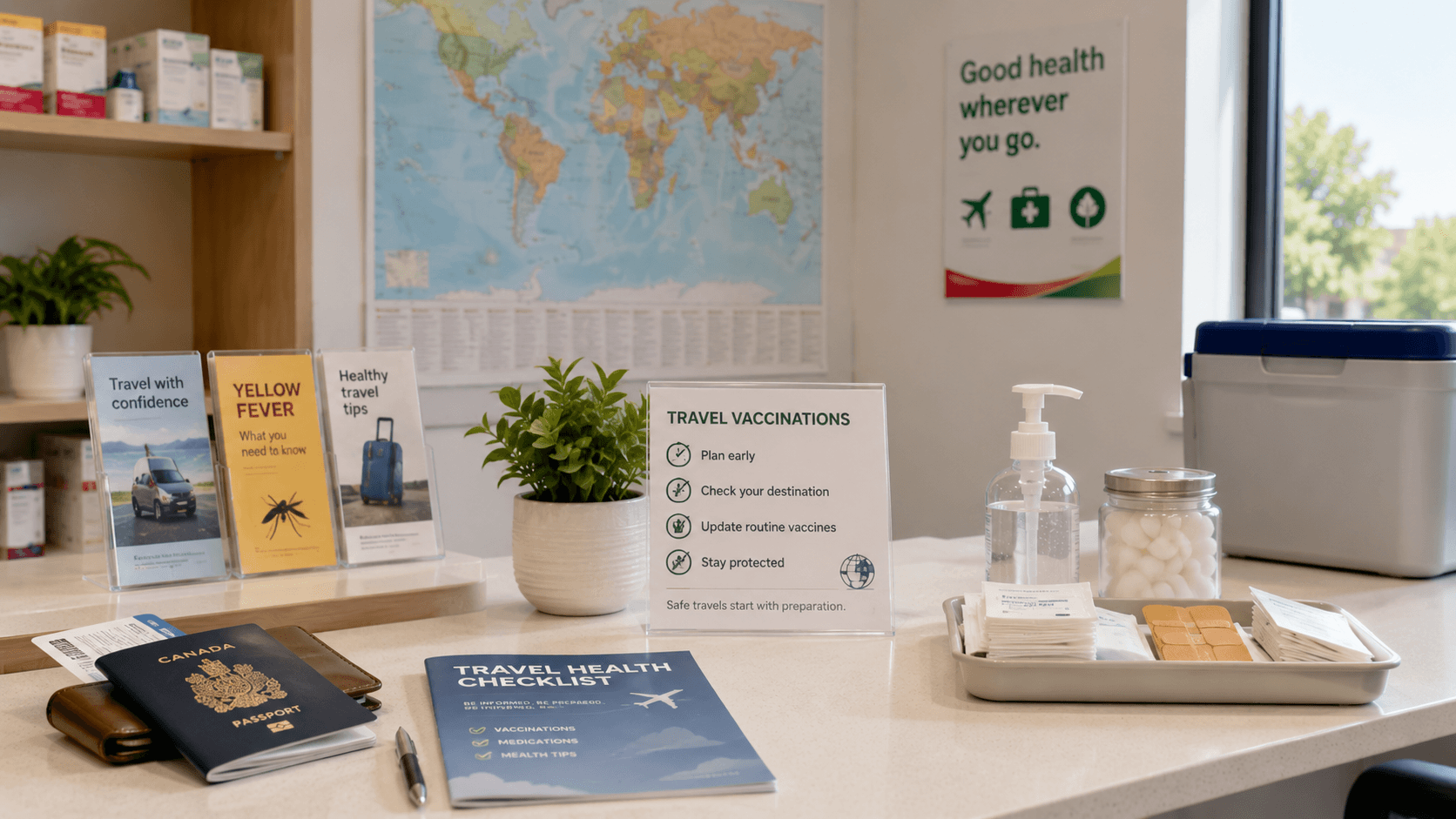 Travel vaccination consultation at Apple Pharmacy in Airdrie